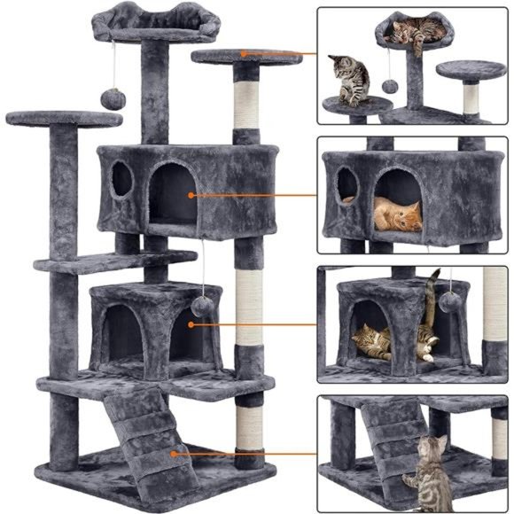 Cat Tree Tower Condo Furniture Scratch Post for Kittens Pet House Play, … - Picture 4 of 6